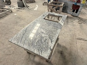 Piano di Lavoro per <span class=keywords><strong>Cucina</strong></span> in Granito Bianco e Grigio Economico Cinese, Juparana Silver Cloud, Juparana Sand Wave Grey Multicolore - Product Image 3