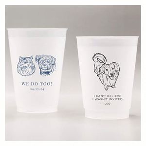 Vasos de Plástico Personalizados con Logotipo, Vasos Reutilizables para Estadios, Vasos para Bebidas, Vasos para Mascotas, Vasos Esmerilados Irrompibles para Bodas - Product Image 1