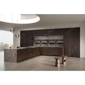 2024 Latest Trend Design Modern Kitchenette L Shaped Custom Kitchen Cabinet and Accessories For Sale