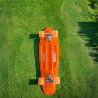 2025 nouveau design 27 pouces planche à roulettes best-seller en couleur orange avec rayures conception professionnelle de queue de poisson
