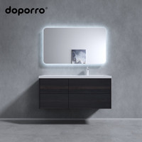 Produk Kamar Mandi Berkualitas Tinggi Doporro, Wastafel Mineral Cast, Kabinet Dinding Kamar Mandi, Rak Vanity Gantung Dinding, Kombinasi Modern untuk Hotel, 10 Set