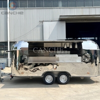 Trailer makanan portabel harga rendah sepenuhnya dilengkapi penjualan laris truk makanan dapur komersial