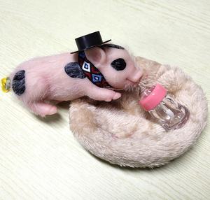 Muñeca <span class=keywords><strong>Reborn</strong></span> de Silicona Suave, Diseño Nuevo, Realista, Mini, Color Rosa, Linda, con Gorro de Piel para Niños - Product Image 2