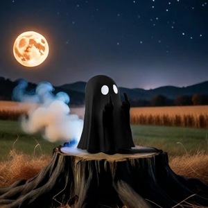 Sáng Tạo dễ thương Ít ma figurine phim hoạt hình đồ chơi nhà trang trí Halloween nhựa thủ công giữa ngón tay qua biên giới hành động mới hình - Product Image 2