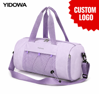 Sac de sport pour femme avec compartiment à chaussures, sac de voyage imperméable pour le fitness