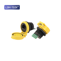 Adaptateur de prise étanche LSHITECH M22 Cat5E Ethernet RJ45 avec cache anti-poussière étanche