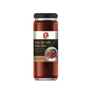 Sauce au poivre noir O'Food 240g, pot en verre premium, glaçage poivré authentique pour bœuf grillé, côtelette de porc, export en gros B2B - Product Image 1