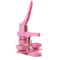 Aimant carré de 50mm faisant la machine en plastique de machine avec 100 ensembles de matériaux d'autocollant de réfrigérateur rose