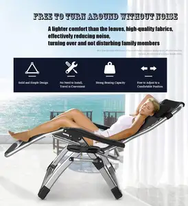 0 Gravity Chairs Outdoor Garden Beach Sun Loungers Chair Lawn Chairs Recliner Folding Portable Chaise Lounge