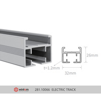 WINTOM Mini rail de rideau motorisé flexible, commande vocale Bluetooth, domotique, écologique, en alliage d'aluminium, pour bureau et balcon