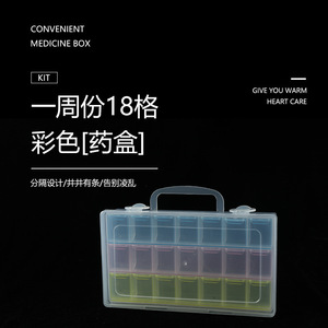 Portable Pillbox 21 Compartment Extra Large Capacity Weekly Storage Case With Handle For Medication Organization - Product Image 5