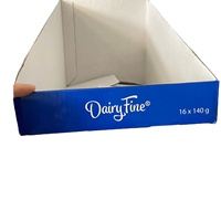 Snack Carton Étagère Prêt Boîte D'emballage Tear Away Pdq Plateau Comptoir Ondulé Perforé PDQ Présentoir Pour Supermarché