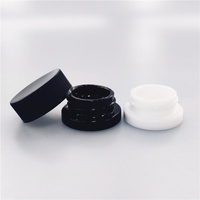 Bocaux en céramique pour concentrés 3ml 5ml 7ml 9ml avec couvercle sécurité enfant, transparents, noirs, blancs, ronds, anti-odeur, pour extrait et cire, vente en gros