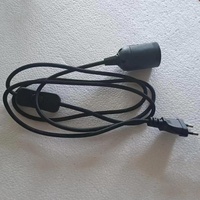 Cable de alimentación de CA para lámpara de sal de la UE con interruptor de atenuación en línea y cable de soporte de lámpara E27, interruptor de encendido y apagado, atenuador de luz