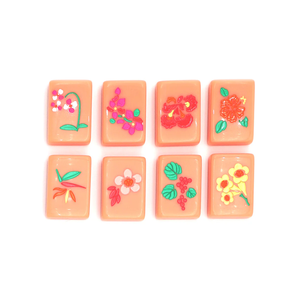 Ensemble de Mahjong Chic Coquillage en Gros, 160 Tuiles, Motif Flamant Rose et Ananas Vibrant pour Divertissement à Domicile et Fêtes - Product Image 1