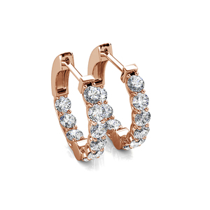 <span class=keywords><strong>Orecchini</strong></span> a cerchio placcato in oro 18K minimalisti per ragazze con cristalli <span class=keywords><strong>Swarovski</strong></span> diamanti alla moda <span class=keywords><strong>orecchini</strong></span> a cerchio leggeri da indossare ogni giorno - Product Image 3