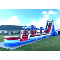 Toboggan aquatique géant gonflable de qualité commerciale avec drapeau américain pour adultes