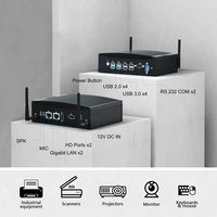 PC Industrial con Windows 11 Pro, Mini PC sin Ventilador I5, 16 GB de RAM, 256 GB SSD, Core 2, RJ45 LAN, 2 HD, Pantalla 4K, Mini Computadora de Escritorio en Stock