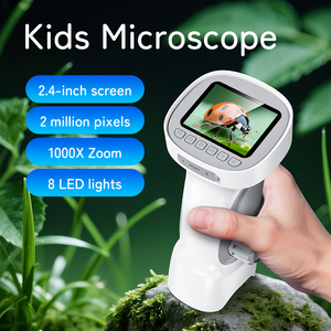 Tùy biến kính hiển vi kỹ thuật số với đèn 8LED lưu trữ nội bộ HD 2.4 inch IPS màn hình túi Kính hiển vi đồ chơi cho trẻ em - Product Image 6