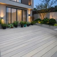 Installation facile, faible entretien, résistant aux UV, panneaux décoratifs extérieurs, terrasse en bois composite plastique WPC pour jardin