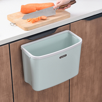 Logo personnalisé 5L / 9L poubelle murale poubelle de cuisine petite poubelle en plastique avec couvercle de presse