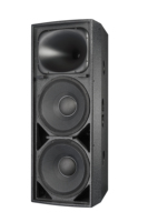 Enceinte audio professionnelle PA à deux voies à gamme complète active double 15'' CVR, enceinte audio professionnelle en bois