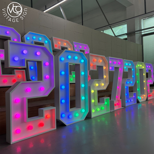 Chiffres lumineux personnalisés à LED RGB changeant <span class=keywords><strong>de</strong></span> couleur, enseignes lumineuses 2027 pour le Nouvel An et les événements - Product Image 5