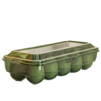 Boîte de rangement pour œufs transparente et compacte pour le réfrigérateur de la cuisine, en plastique de qualité alimentaire, design minimaliste, plateau organisateur d'œufs