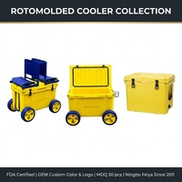 Glacière rotomoulée en PE personnalisable avec logo, de haute qualité, écologique, réutilisable, avec roues, design moderne, isotherme, portable pour aliments