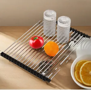 Professional Home Organizer Over The Sink Dish Drainer Rack Drying Storage Holder