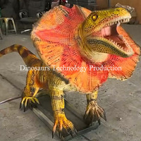 Dinosaurio Animatrónico Dilophosaurus (Lagarto) de 2.5m de Largo, Exhibiciones Interactivas de Modelos de Dinosaurios Simulados para Parques Infantiles