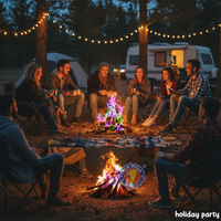 Feu magique écologique à changement de couleur mystique avec flammes colorées pour Halloween, Noël, fêtes, camping et événements