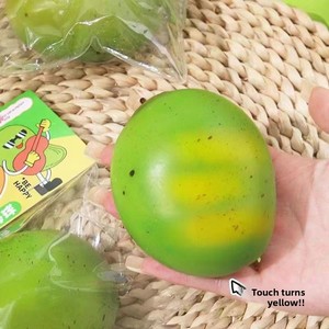 Juguete Sensorial Antiestrés de Mango con Tecnología de Cambio de Color por Presión, Bola de Descompresión de Rebote Lento - Product Image 3