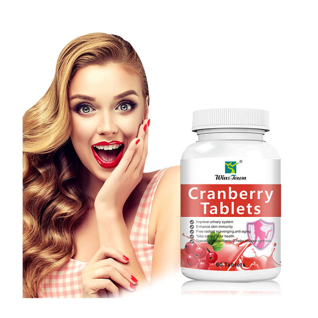 High Quality Cranberry Tablets with Vitamin C for Female Urinary System Health Collagen Synthesis Natural Cranberry Supplement