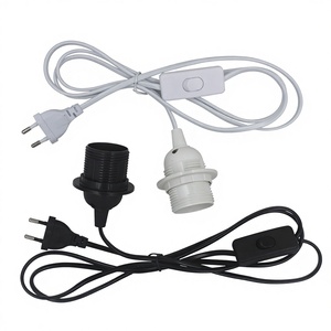 Portalámparas <span class=keywords><strong>E27</strong></span> de Estilo Tornillo ABS 303 No Estándar, Enchufe y Cable de Alimentación de <span class=keywords><strong>220V</strong></span> 2.5A, 1.8 Metros - Product Image 1