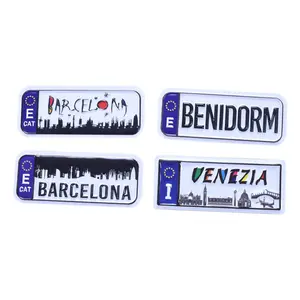 Barcelona Venedig Benidorm Souvenir Dekoration Aufkleber 3D Pvc Weich Kühlschrank Magnet Nach Lizenz Platte Form