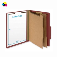 Carpeta de Alta Calidad, Color Rojo Oscuro, Tamaño Carta, con Separadores, de Cartón Ecológico, Impresa en Cuatro Colores, para Uso Escolar y de Oficina