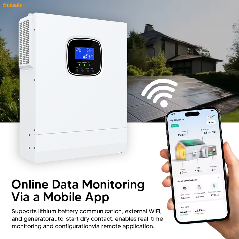 Sunroko Off-Grid Dc to Ac Power Inverter 5000W 5Kw 6Kw Single Phase ...