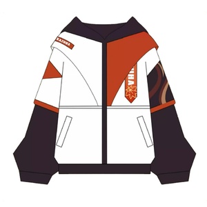 Sudadera con capucha y cremallera bordada de Tighnari de Genshin para hombre, con estampado 3D de anime, ajuste holgado, antiarrugas, para otoño - Product Image 2