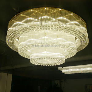 Đèn Chùm Pha Lê Gắn Trần Phòng Tiệc Lớn Sang Trọng Khách Sạn Nhà Hàng Dự Án Lớn Tùy Chỉnh Chất Lượng Hàng Đầu - Product Image 5