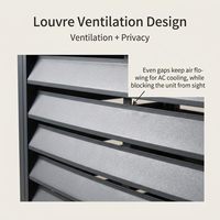 Cubierta de Aire Acondicionado de Metal con Diseño Personalizado, Protección de Privacidad, Unidad Mini, Grabado Láser 3D, Cubierta de Aluminio para Aire Acondicionado