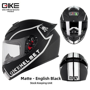 Casque de moto Qike unisexe toutes saisons en ABS, intégral, certifié ECE et 3C, design personnalisé et chaud pour vélos électriques et conduite - Product Image 3