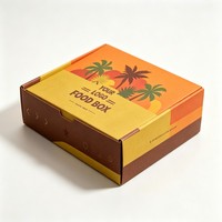 Caja para llevar de fábrica con compartimento para salsa, desechable, de cartón, para comida rápida, para dumplings, para llevar