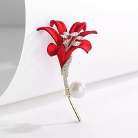Bros Pin Desain Bunga Lily Gaya Cina Grosir untuk Pria & Wanita, Perhiasan & Aksesoris, Hadiah Pasangan untuk Pernikahan, Liburan, dan Pesta