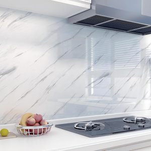 ORON <span class=keywords><strong>Wallpaper</strong></span> Vinyl Tempel Sendiri yang Laris Manis, <span class=keywords><strong>Wallpaper</strong></span> Dinding 3D Motif Marmer untuk Dinding, Ukuran 23.5 Inci X 196.7 Inci - Product Image 4