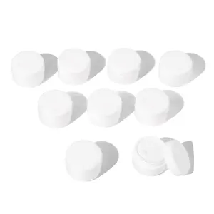 10g白色螺旋式塑料罐多用途可重复使用，用于眼霜和面霜旅行包装塑料罐