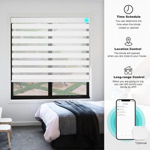 Tenda a Rullo Zebra Motorizzata Elettrica con Telecomando, Compatibile con Google Home, Alexa, WiFi, Matter/HomeKit - Product Image 3