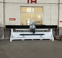 Machine de polissage et d'affûtage de scies à chanfreiner à 45 degrés ZEUS pour pierre, granit, marbre, quartz, porcelaine, avec contrôle PLC et roulement de boîte de vitesses