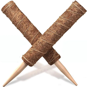Poteau <span class=keywords><strong>de</strong></span> support pour plantes grimpantes d'intérieur en <span class=keywords><strong>fibre</strong></span> <span class=keywords><strong>de</strong></span> coco naturelle et écologique avec <span class=keywords><strong>fibre</strong></span> <span class=keywords><strong>de</strong></span> mousse pour la maison et le jardin - Longueur personnalisable - Product Image 3