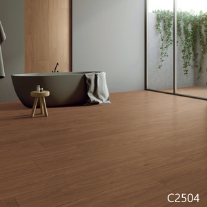 Carrelage en porcelaine effet bois veiné or avec impression numérique 250x1500mm pour villa de luxe, chambre et salon - Product Image 3